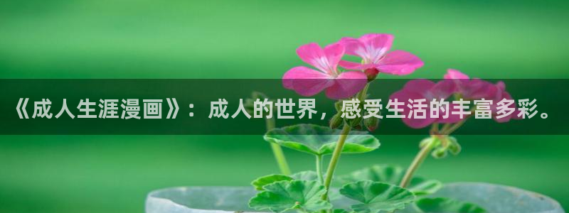 汗汗漫画官：《成人生涯漫画》：成人的世界，感受生活的丰富多彩。